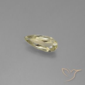 Diásporo com mudança de cor Amarelo claro Natural 0.77ct, Formato de pêra, VS