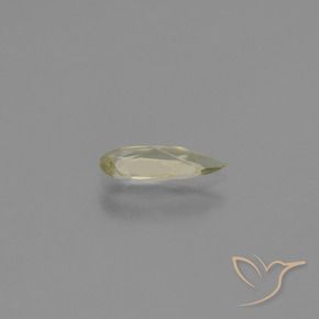 Diásporo com mudança de cor Amarelo claro Natural 0.77ct, Formato de pêra, VS
