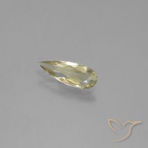 Diásporo com mudança de cor Luz amarela Natural 0.81ct, Formato de pêra, VS