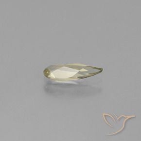 Diásporo com mudança de cor Luz amarela Natural 0.81ct, Formato de pêra, VS
