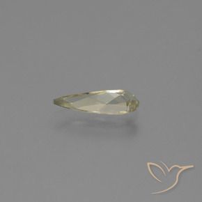 Diásporo com mudança de cor Amarelo claro Natural 0.83ct, Formato de pêra, VVS-VS