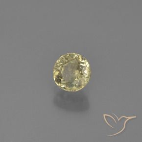 Diasporo de mudança de cor amarelo natural 0,60ct, corte redondo, VS
