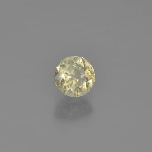 Diasporo de mudança de cor amarelo claro natural 0,58ct, corte redondo, VS