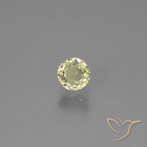 Diasporo de mudança de cor amarelo natural 0,54ct, corte redondo, VS