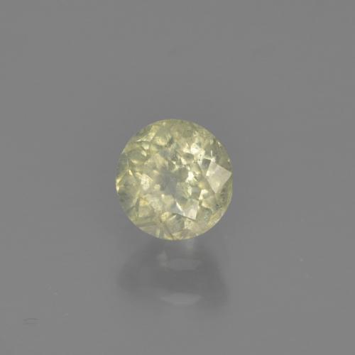 Diasporo de mudança de cor amarelo natural 0,58ct, corte redondo, VS-SI