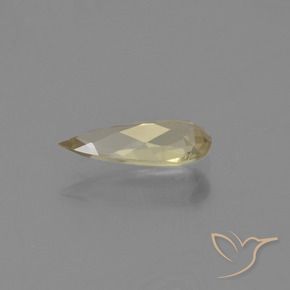 Diásporo com mudança de cor Luz amarela Natural 0.66ct, Formato de pêra, VVS-VS
