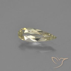 Diásporo com mudança de cor Amarelo claro Natural 0.68ct, Formato de pêra, VVS-VS