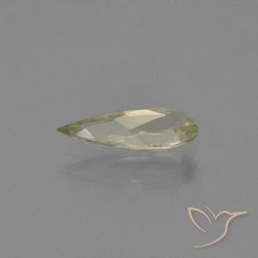 Diásporo com mudança de cor Amarelo claro Natural 0.68ct, Formato de pêra, VVS-VS