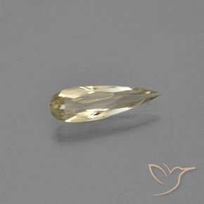 Diásporo com mudança de cor Luz amarela Natural 0.75ct, Formato de pêra, VVS-VS