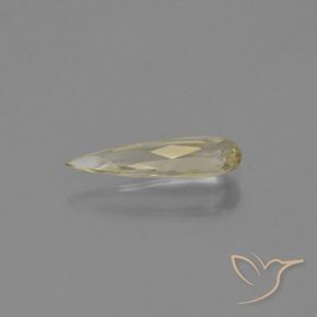 Diásporo com mudança de cor Luz amarela Natural 0.75ct, Formato de pêra, VVS-VS