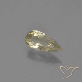 Diásporo com mudança de cor Amarelo claro Natural 0.71ct, Formato de pêra, VVS-VS
