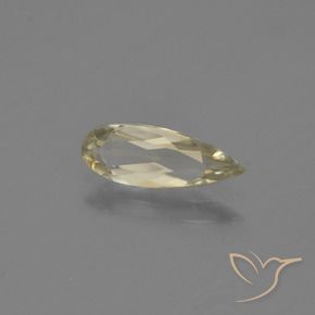 Diásporo com mudança de cor Amarelo claro Natural 0.80ct, Formato de pêra, VVS-VS