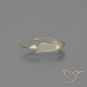 Diásporo com mudança de cor Amarelo claro Natural 0.80ct, Formato de pêra, VVS-VS