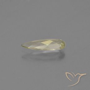 Diásporo com mudança de cor Luz amarela Natural 0.69ct, Formato de pêra, VVS-VS