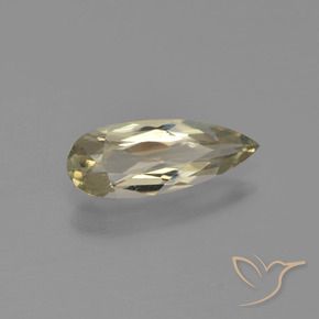 Diásporo com mudança de cor Amarelo Terroso Natural 1.00ct, Formato de pêra, VVS-VS
