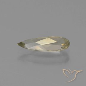 Diásporo com mudança de cor Amarelo Terroso Natural 1.00ct, Formato de pêra, VVS-VS