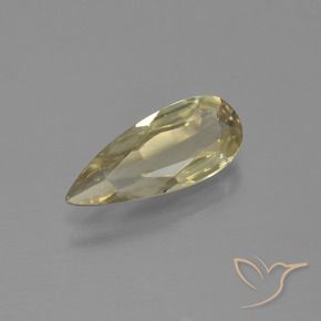 Diásporo com mudança de cor Amarelo muito claro Natural 0.91ct, Formato de pêra, VVS-VS