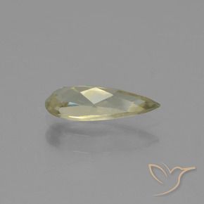 Diásporo com mudança de cor Amarelo muito claro Natural 0.72ct, Formato de pêra, VS