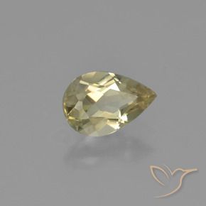 Diásporo com mudança de cor Amarelo claro Natural 0.75ct, Formato de pêra, VS