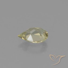 Diásporo com mudança de cor Amarelo claro Natural 0.75ct, Formato de pêra, VS