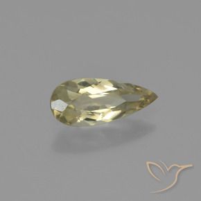 Diásporo com mudança de cor Luz amarela Natural 0.65ct, Formato de pêra, VVS