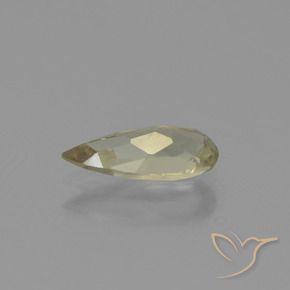 Diásporo com mudança de cor Luz amarela Natural 0.65ct, Formato de pêra, VVS
