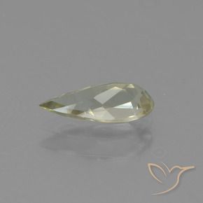 Diásporo com mudança de cor Luz amarela Natural 0.79ct, Formato de pêra, VS