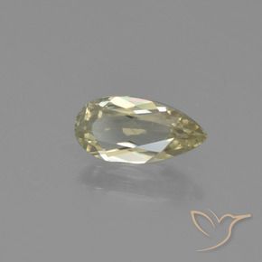 Diásporo com mudança de cor Luz amarela Natural 0.71ct, Formato de pêra, VVS