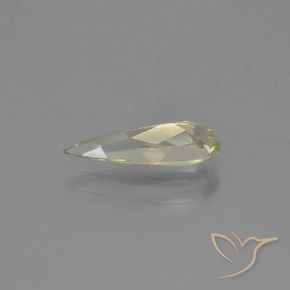 Diásporo com mudança de cor Amarelo Muito Pálido Natural 0.97ct, Formato de pêra, VVS-VS