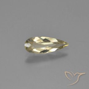 Diásporo com mudança de cor Amarelo Terroso Natural 0.82ct, Formato de pêra, VVS-VS