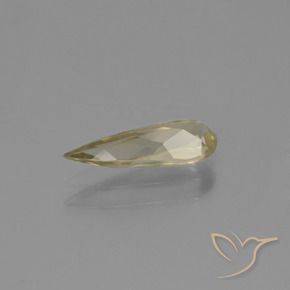 Diásporo com mudança de cor Amarelo Terroso Natural 1.03ct, Formato de pêra, VVS-VS