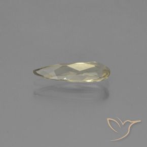 Diásporo com mudança de cor Amarelo Dourado Muito Claro Natural 0.94ct, Formato de pêra, VVS-VS