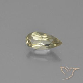 Diásporo com mudança de cor Amarelo muito claro Natural 0.86ct, Formato de pêra, VVS-VS