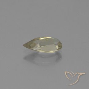 Diásporo com mudança de cor Amarelo muito claro Natural 0.86ct, Formato de pêra, VVS-VS