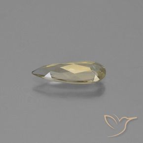 Diásporo com mudança de cor Luz amarela Natural 0.91ct, Formato de pêra, VVS-VS