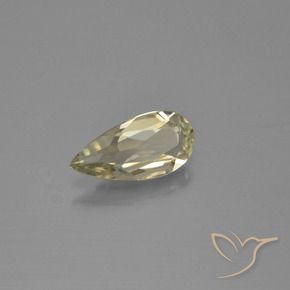 Diásporo com mudança de cor Luz amarela Natural 0.85ct, Formato de pêra, VVS-VS