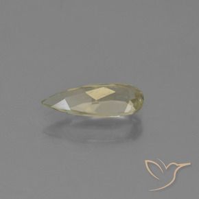 Diásporo com mudança de cor Amarelo claro Natural 0.95ct, Formato de pêra, VVS-VS