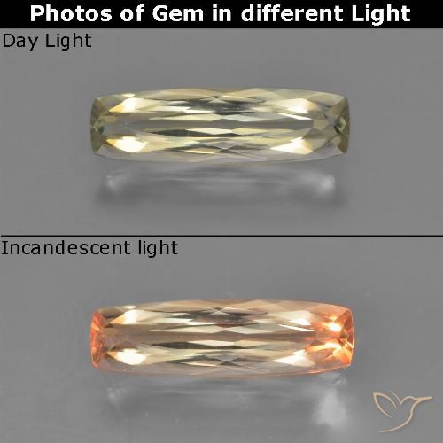 1.30ct Natural Luz amarela Diásporo com mudança de cor, Almofada, VS