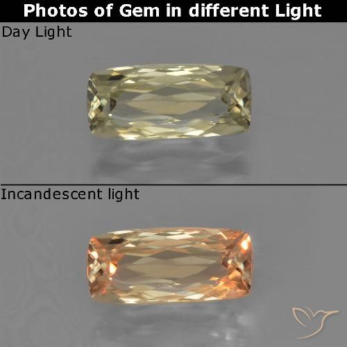 1.30ct Natural amarelo suave Diásporo com mudança de cor, Almofada, VVS
