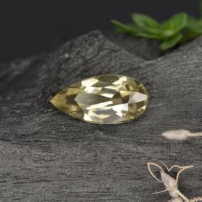 Diásporo com mudança de cor Amarelo muito claro Natural 0.80ct, Formato de pêra, VVS-VS