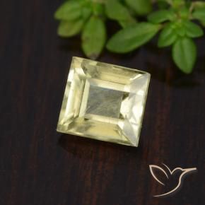 Diásporo com mudança de cor Amarelo muito claro Natural 1.01ct, Quadrado, VS