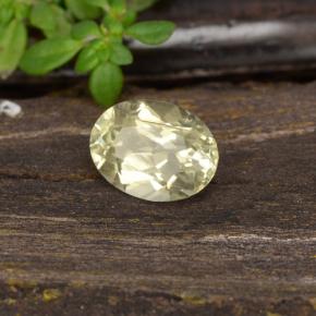 Diasporo de mudança de cor amarelo natural 0,95ct, corte oval, VS