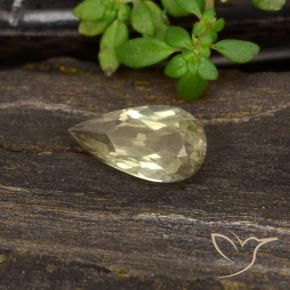 Diásporo com mudança de cor amarelo quente Natural 0.82ct, Formato de pêra, VVS-VS