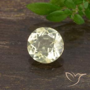 Diásporo com mudança de cor Luz amarela Natural 0.60ct, Redondo, VVS-VS