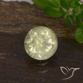 Diásporo com mudança de cor Luz amarela Natural 0.64ct, Redondo, VVS-VS