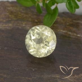 Diásporo com mudança de cor Luz amarela Natural 0.65ct, Redondo, VS