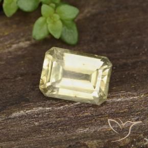 Diásporo com mudança de cor Amarelo muito claro Natural 0.73ct, Corte Octógono / Esmeralda, VVS-VS