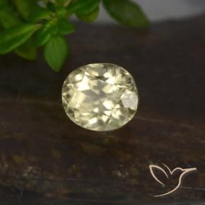 Diásporo com mudança de cor Amarelo Muito Pálido Natural 0.80ct, oval, VVS-VS