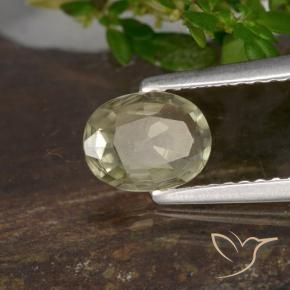 Diásporo com mudança de cor Amarelo muito claro Natural 0.66ct, oval, VVS-VS