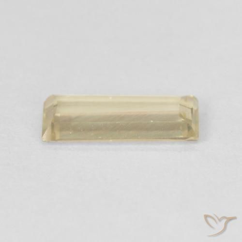 Diásporo com mudança de cor Luz amarela Natural 0.70ct, baguete, VVS-VS